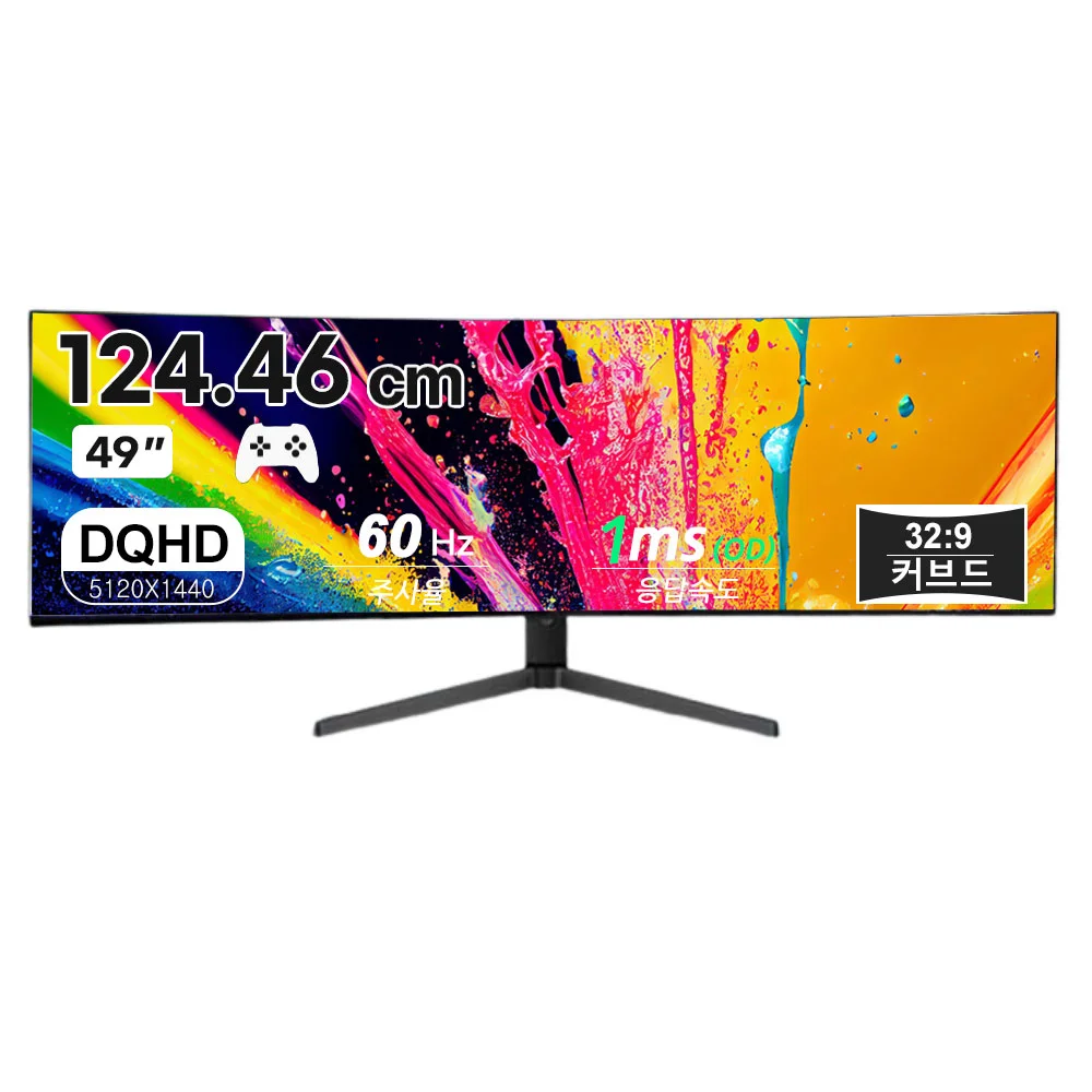 픽셀리스 PLS-E49R5K60B 5K 나노IPS 32:9 그래픽 게이밍