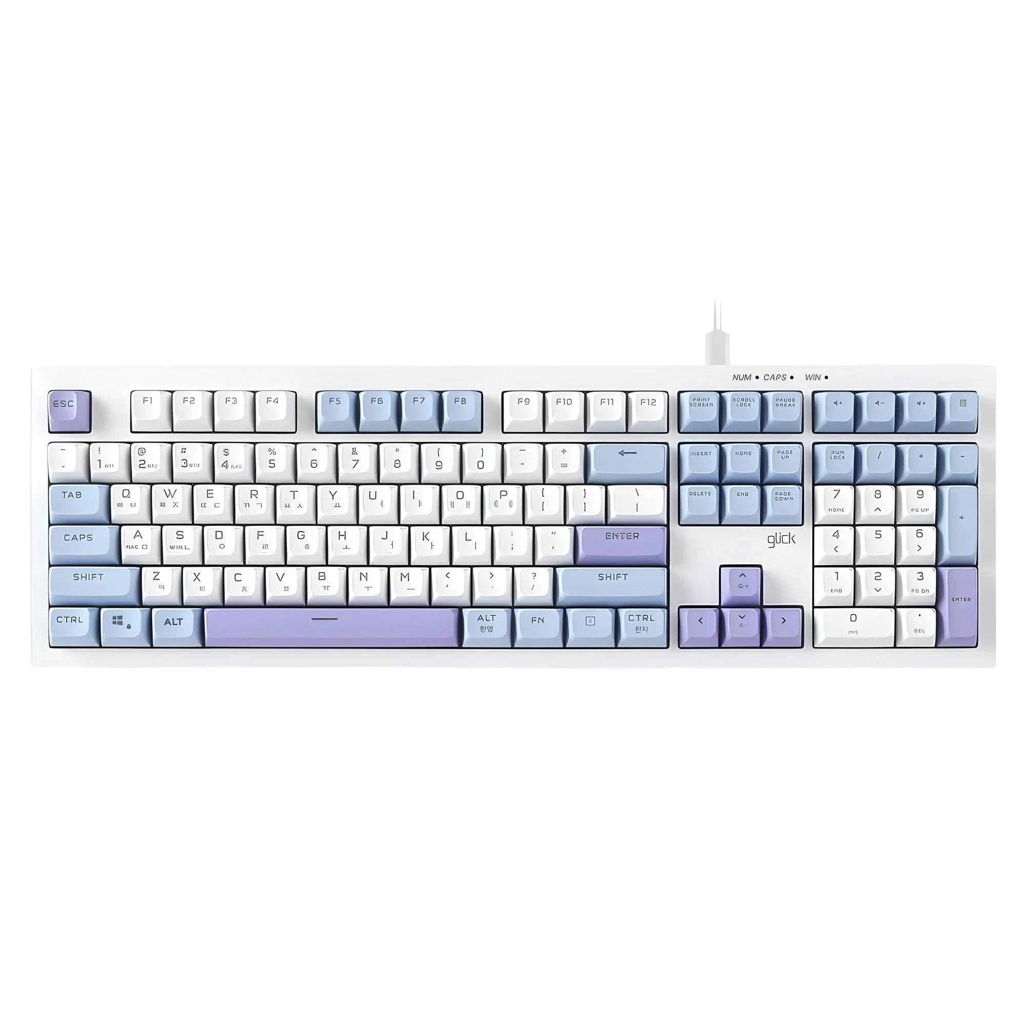 지클릭커 오피스프로 사일런스 M RGB 무소음 방수 유선 키보드